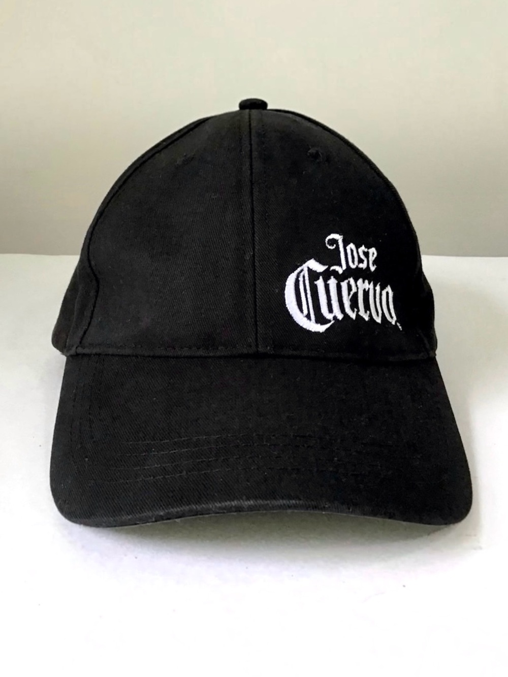 Jose Cuervo Tequila Black Hat Cap Embroidered Lettering Adjustable Back Strap